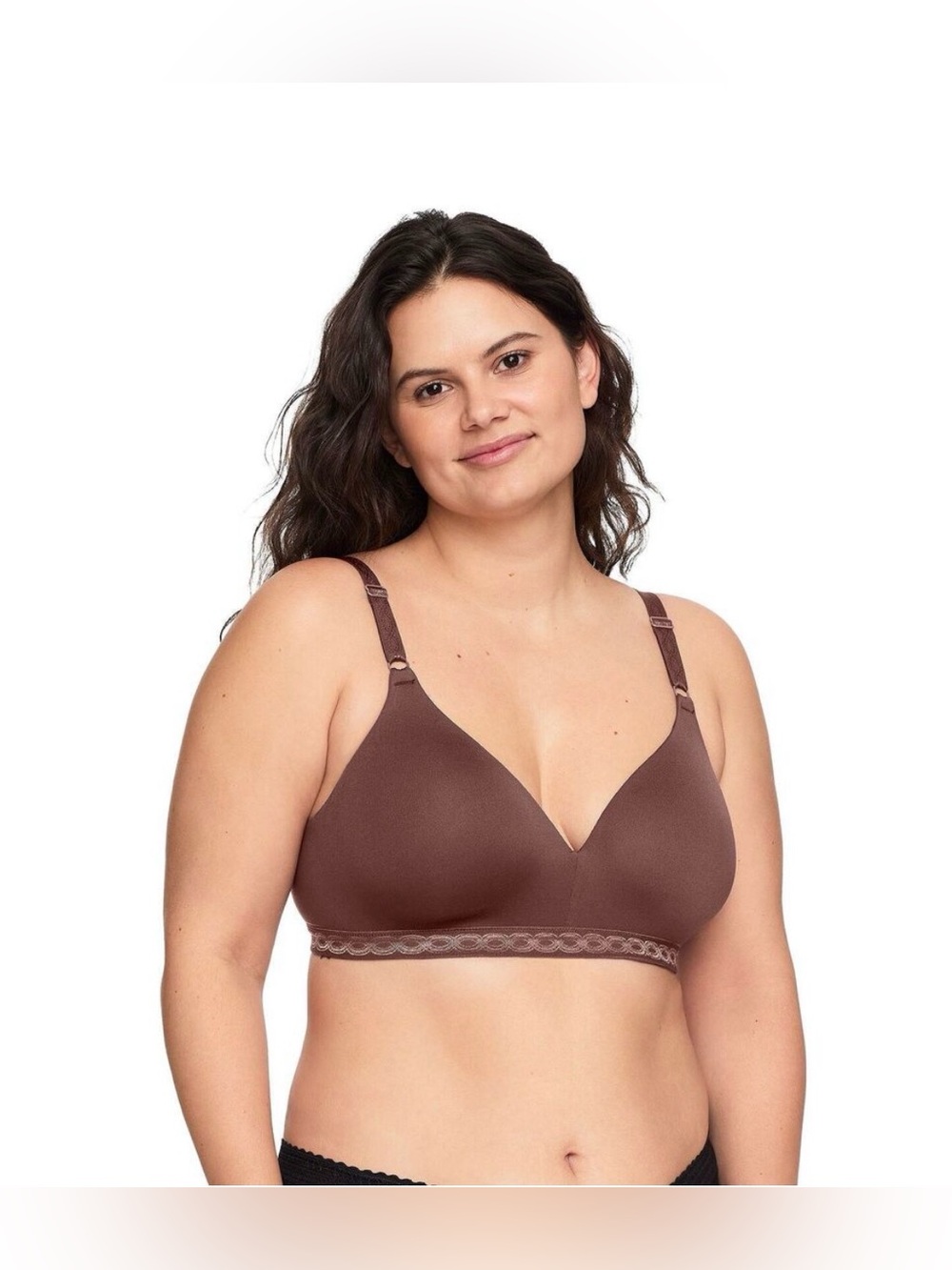 Warners Cloud 9° 36a Super Soft Wireless Lightly Lined Comfort Bra in Brown - Picture 3 of 7